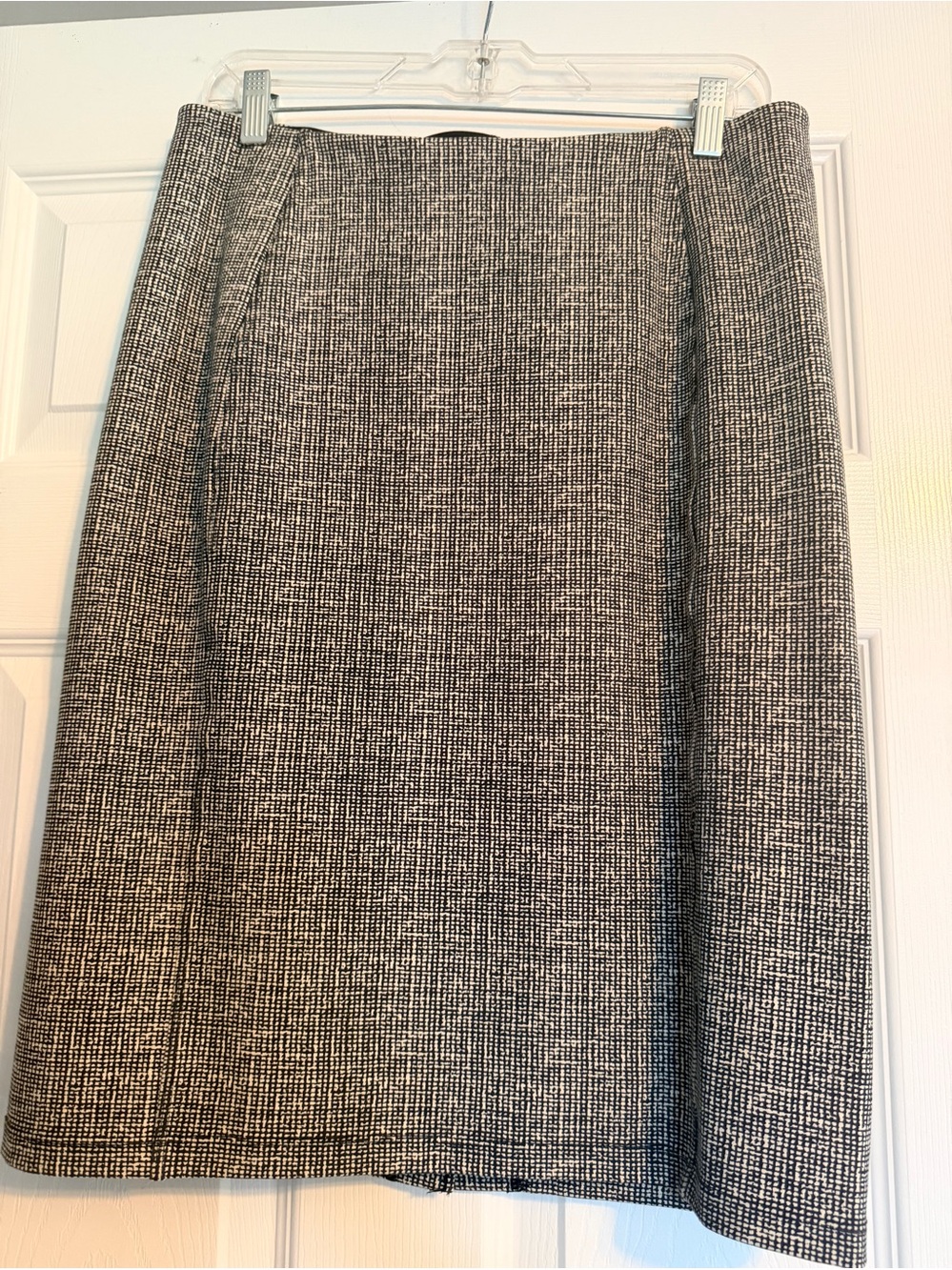 Liverpool Black and White Textured Pencil Skirt